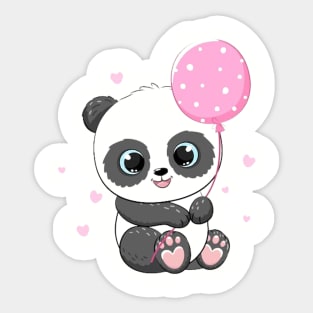 panda balloon Sticker